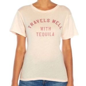 Wildfox Travels Well With Tequila Pink Keke Tee